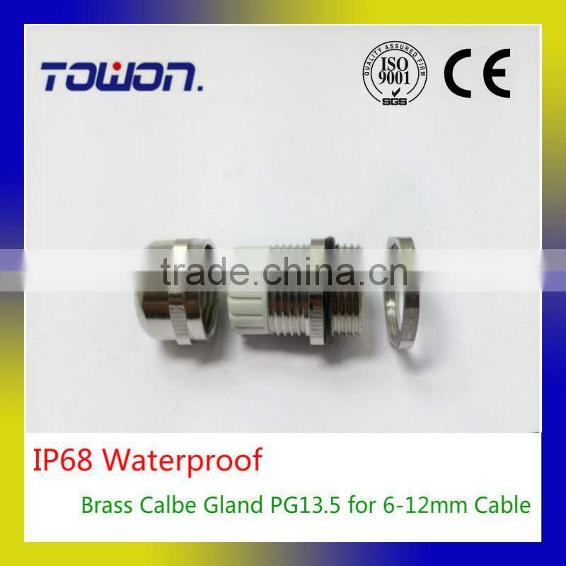 High Quality Brass cable gland IP68 PG13.5 6-12MM Metal Cable gland Waterproof Connector