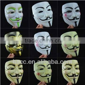 Plastic Gold Silver Color Party Cosplay V For Vendetta Mask