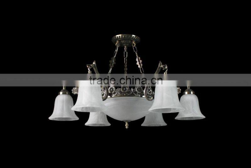 Die-casting Industrial Antique Aluminum Pendant Lamp with fancy flower