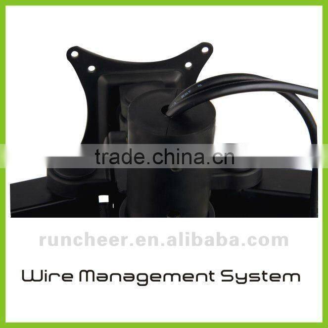 LCD480-D VESA Desk Clamp Mount Vertical C- Clamp Monitor Arm for Dual Monitors