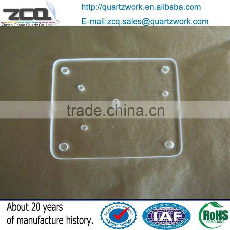 Polished fused silica glass Quartz Glass Discs with Holes