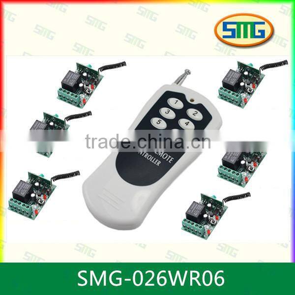 SMG-801 315/433mhz 6 in 1 remote control/1 controller pair 6 pcs remote transmitter
