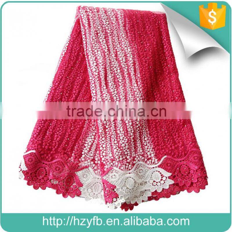 2016 Embroidered embroidery lace designs African lace fabrics tulle nigerian dress cheap tulle fabric