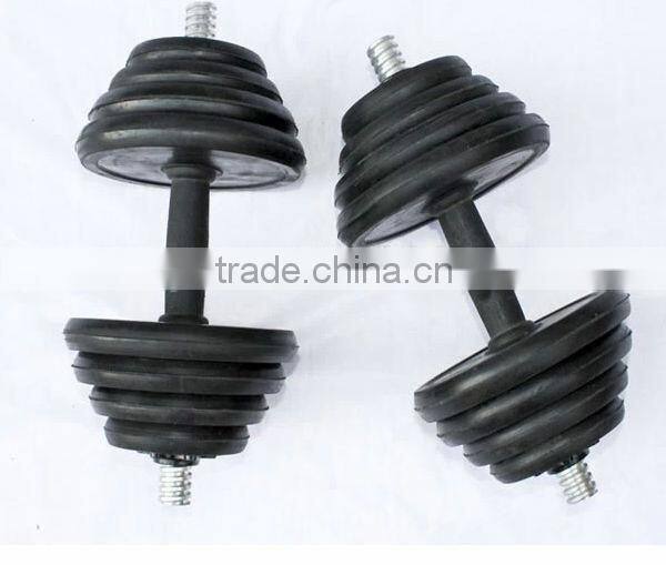 2015 hot sale deluxe rubber wholesale dumbbell for sale