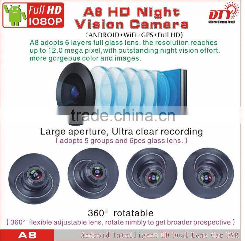 5"Android Intelligent ,android car blackbox,fhd 1080p car camera dvr video recorder, GPS Car Navigation Recorder