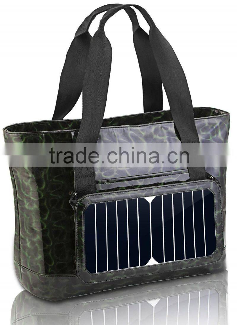 wholesale Solar panel bag, phone charge shoulder bag, Sunpower Messenger Bag