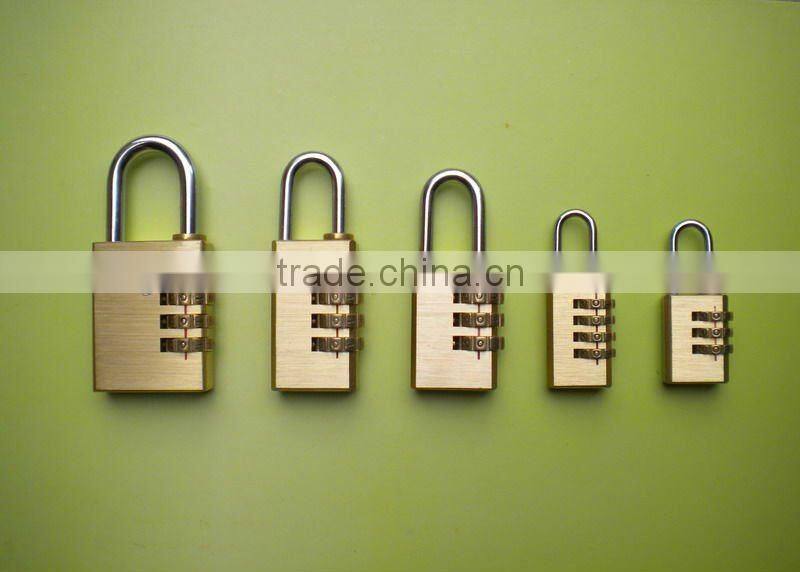 20mm Solid brass combination padlock with 3digits