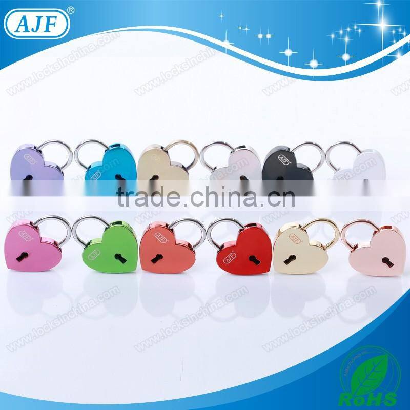 AJF colorful whosale wooden small box mini metal lock or handbag key lock