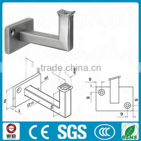 outdoor316 stainless steel brushed square wall brackets for handrail fittings design