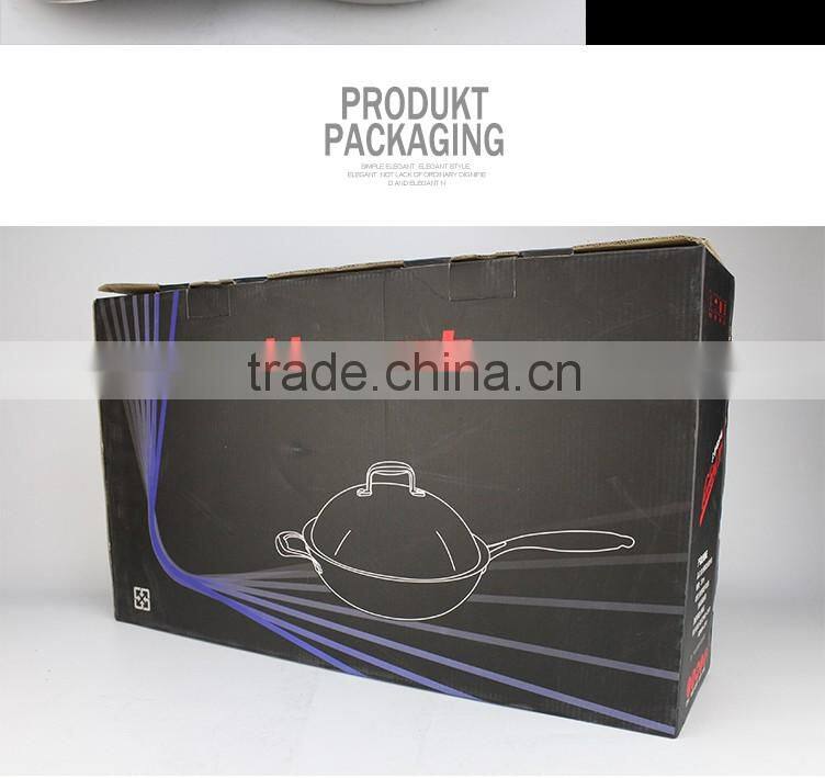 Allnice good quality honeycomb design single handle stainless steel nonstick pan/skilletwith lid for kitchen