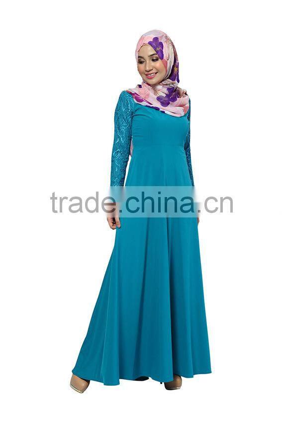 Wholesale Islamic Lace Sleeves Ethnic Muslim Dress
