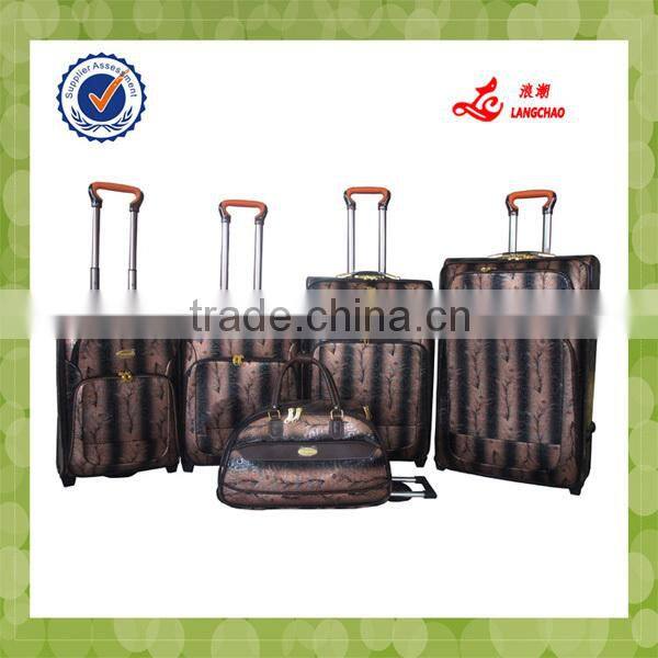 2015 fashion lady travel trolley suitcase set