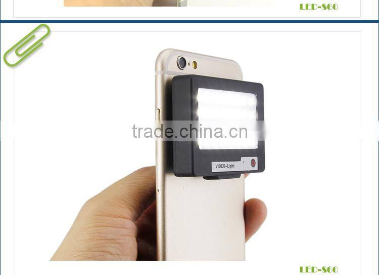 Rechargeable Small Battery Operated LED Light for Cameras Table & Smartphone LED-S60