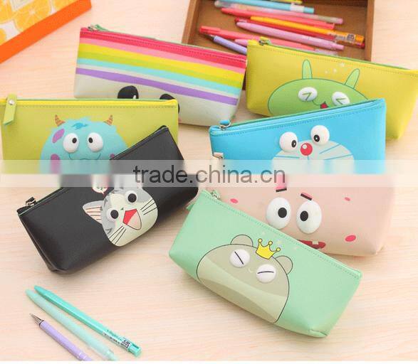 Promotion silicone rubber pencil case wtih cartoon printing