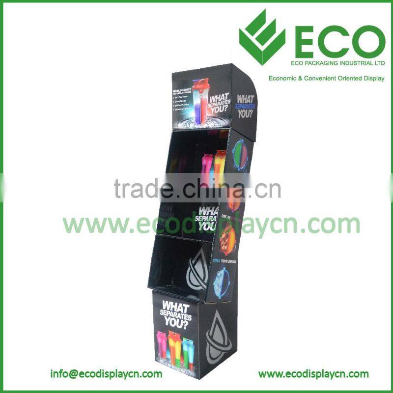 Cardboard material bottle display rack for cup promotion