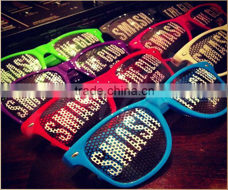 Promotional custom sticker pinhole sunglasses