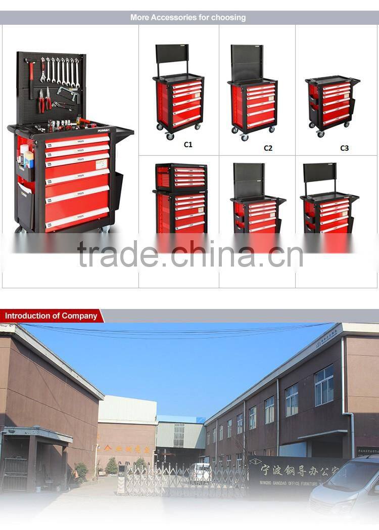 steel tool cabinet car repair tool trolley with drawers