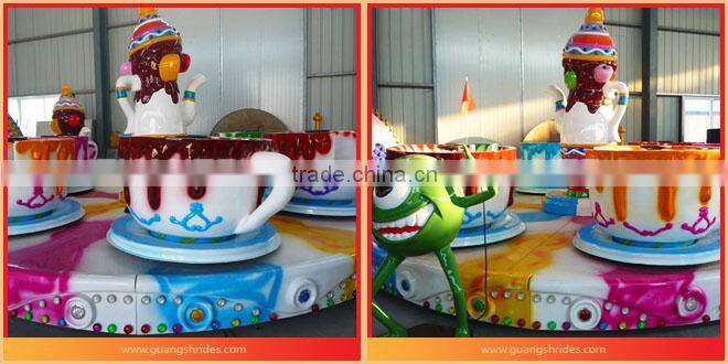 New theme park rides electic rotary tea cup rides for Family amusement