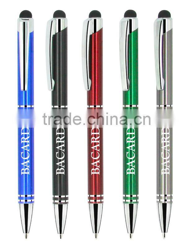anodized aluminum pen with stylus