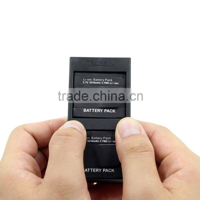 Dual Battery Charger with 2 pieces lithium batteries set for Xiaoyi Sport Camera