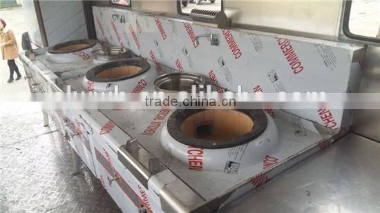 Fast food truck with cook equipment