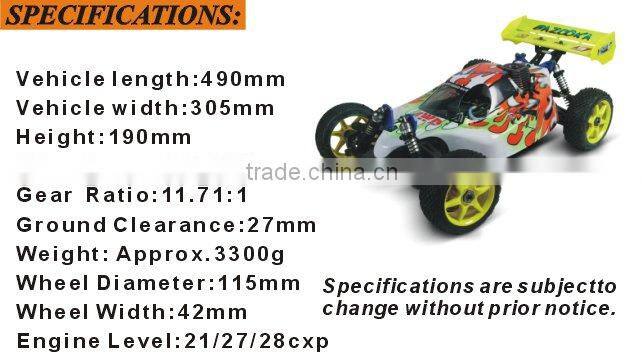 ERC081 1/8th Off Road Nitro rc Buggy 21/27/28cxp engine