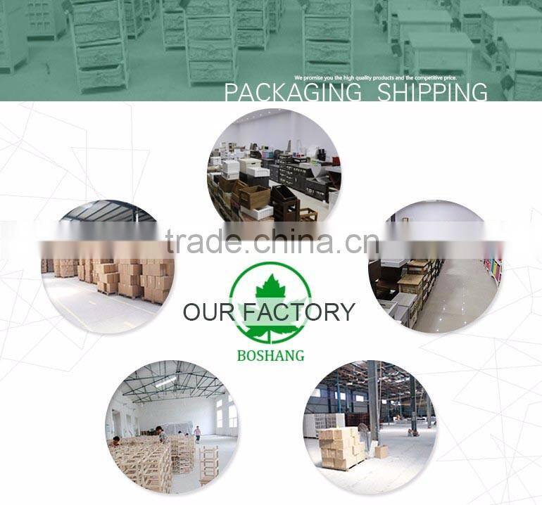 Boshang Paint Wood Furniture Storage Display Rack