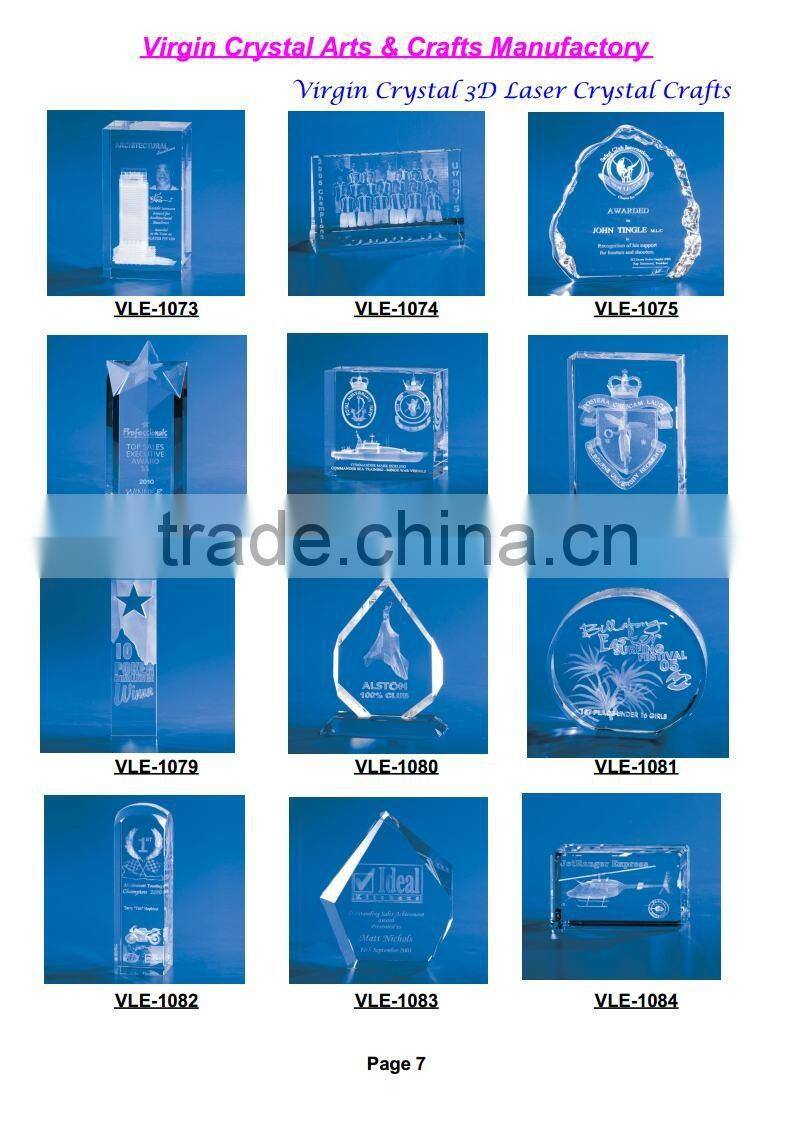 Wholesale custom 3d laser engraving prism clear crystal glass cube blank for gift items