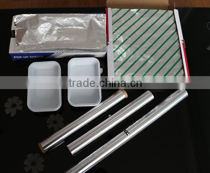 pop up aluminum foil sheet with FDA, SGS, HACCP, KOSHER certificate
