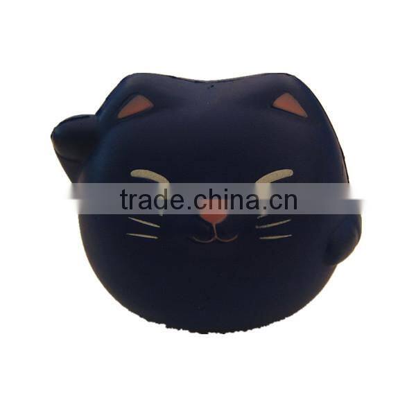 Cute PU cartoon animal shape fortune cat foam stress ball
