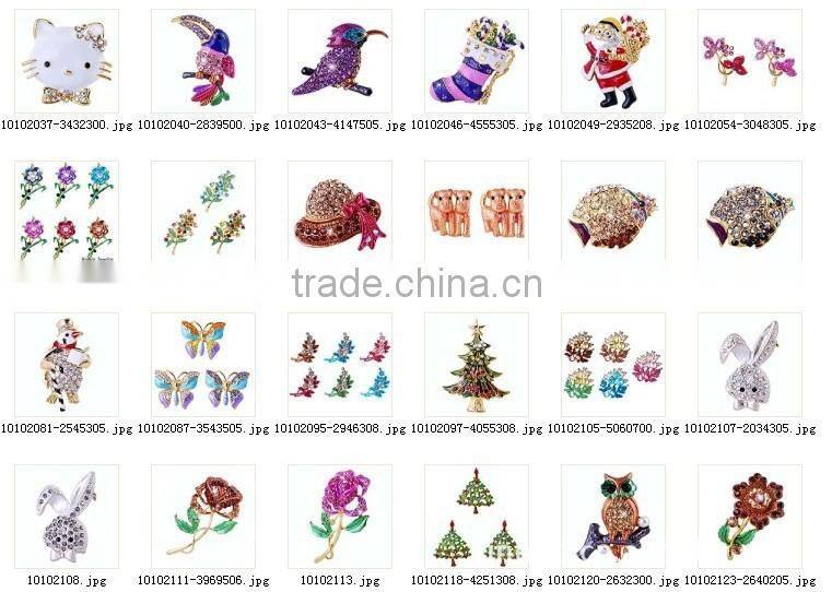 Christmas wholesale rhinestone snowflake brooch for wedding
