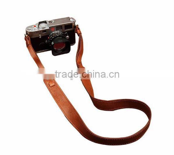 brown genuine leather camera shoulder neck strap any color is available