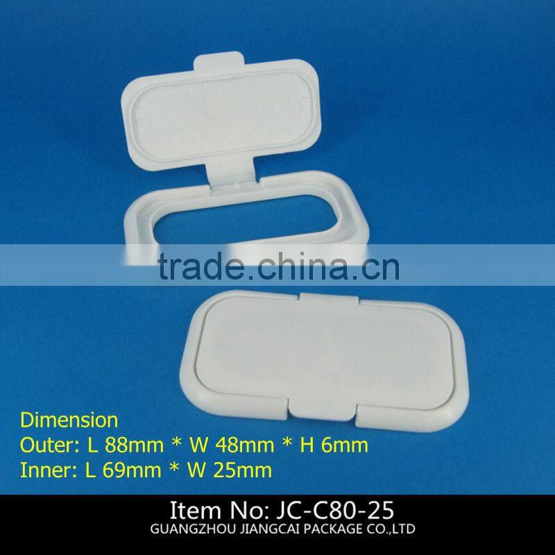 Plastic filp top cap on wipes package