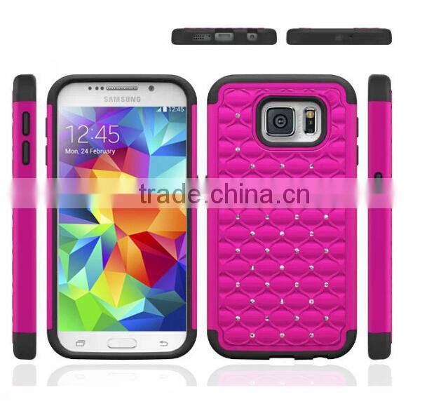 China Factory Price For Samsung Galaxy S6/S6 Edge Bling Diamond Shockproof Silicon Case
