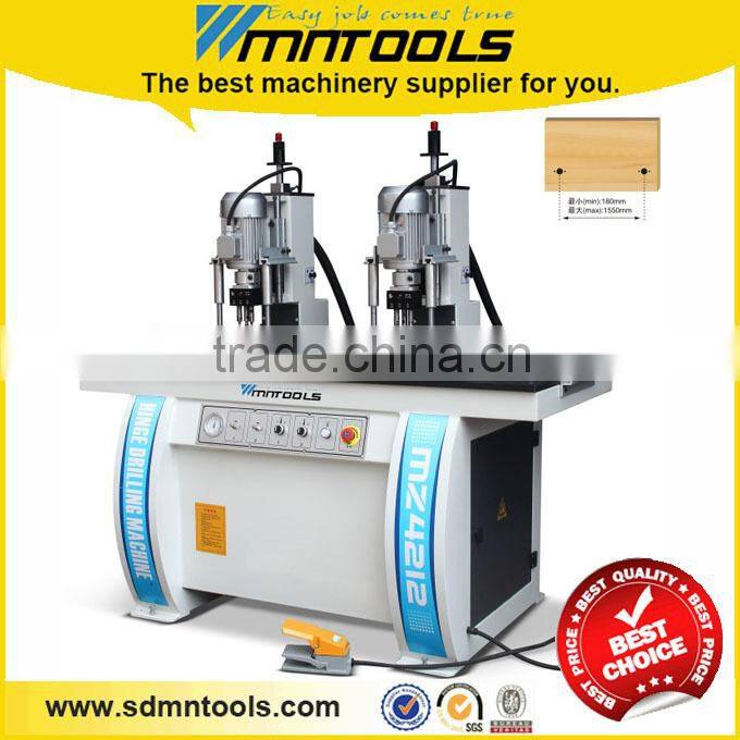 Tow heads hinge boring machine