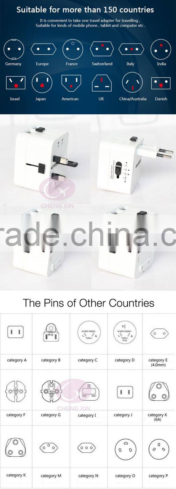 ac to dc power socket connector adapter converter 12v/5v 2a molex