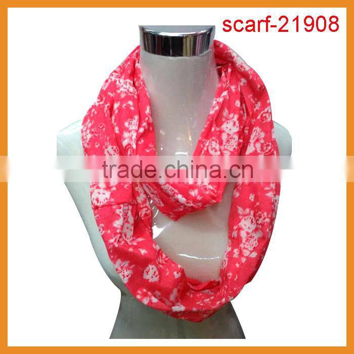 floral scarf with green color,spring scarf infinity design