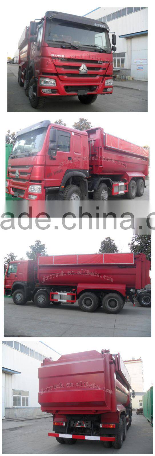 Manual Transmission Type and Diesel Engine 18000Liters howo 8x4 dump compression garbage truck of Competitive price