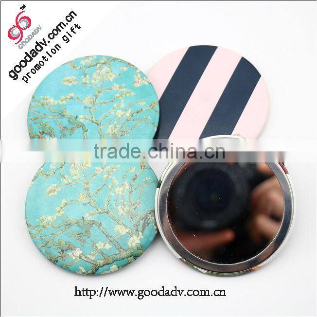 Wholesale promotion Dia 58mm Tin metal pocket mirror