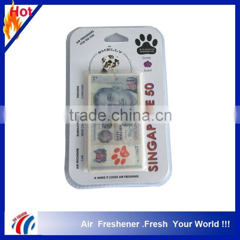 2016 Advertising Promotional Paper Air Fresheners with blister packing