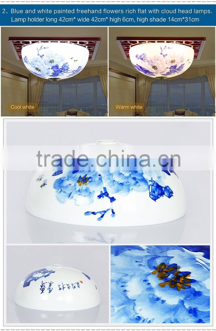 modern vintage porcelain chandelier ceramic wood celling light
