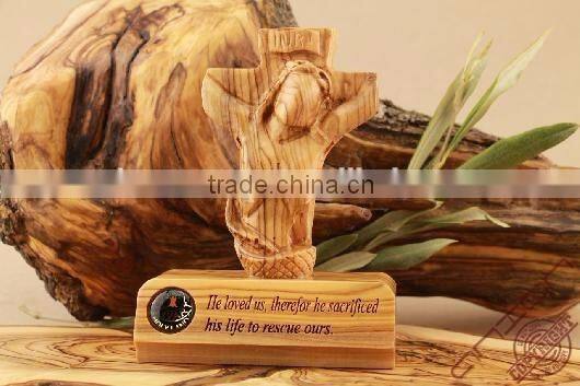 Olive Wood Carved Figure of Jesus Christ on the Cross