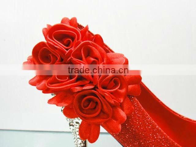 New Arriva Flowers Red Bridal Wedding Shoes(WS-5006)