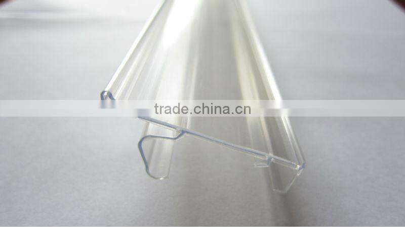 PVC data strips for supermarket shelf racks