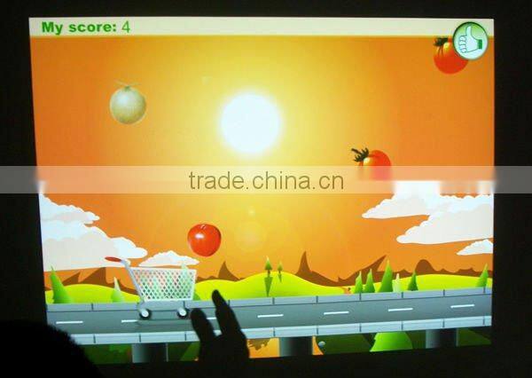 Unlimited effects projection system, interactive wall systems for advertising, exhibition, entertainment