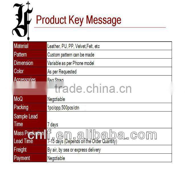 PU Cell Phone, Mobile Phone Neck Hanging Bag