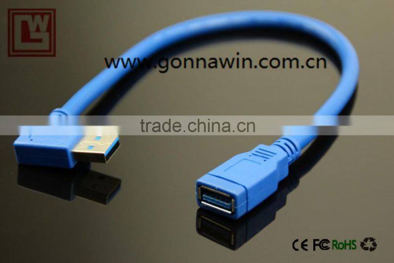 USB 3.0 cable 90 degree AM to AF with cover cable