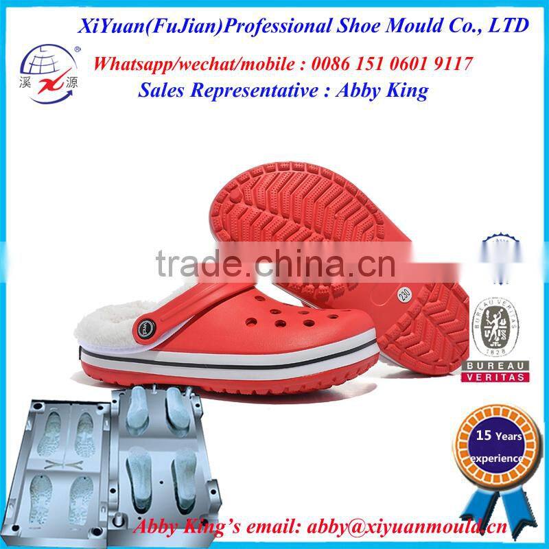 Red Warm EVA shoes mould For Ladies, lovers Winter Fashion EVA slipper mold, High Quality Eva Shoes Winter shoe mold,