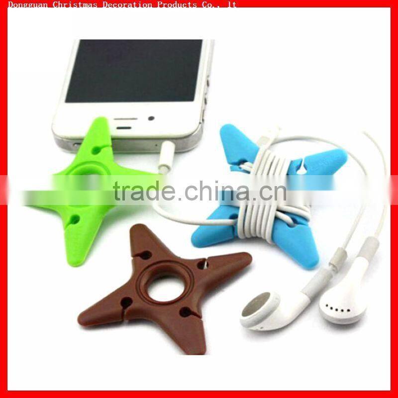 fashion design cheap silicone headphone cable winder