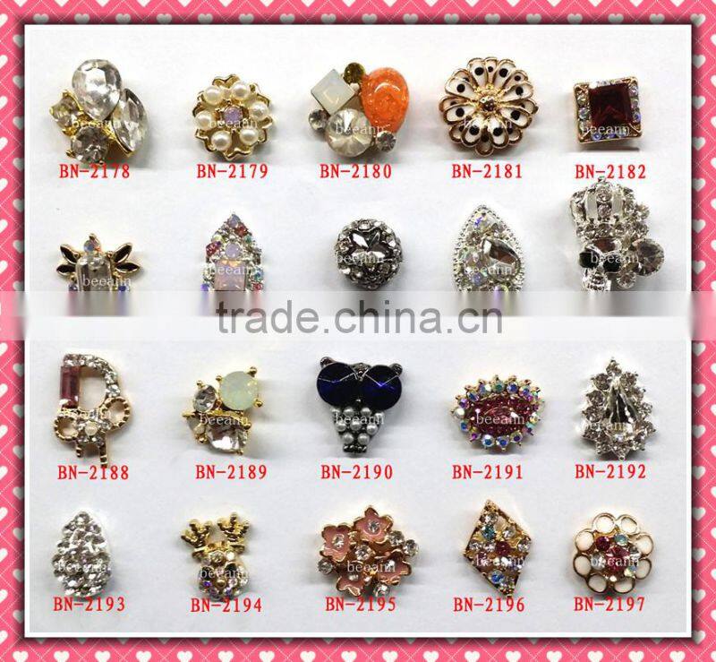 2015 crystal 3d finger nail art jewelry
